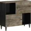 VIDAXL - Buffet 80x33x75 cm bois massif de manguier