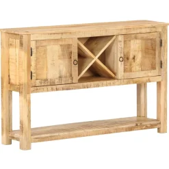 VIDAXL - Buffet 120x30x76 cm bois de manguier brut