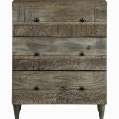 VIDAXL - Buffets 2 pcs gris clair 60x33,5x75 cm bois de manguier massif