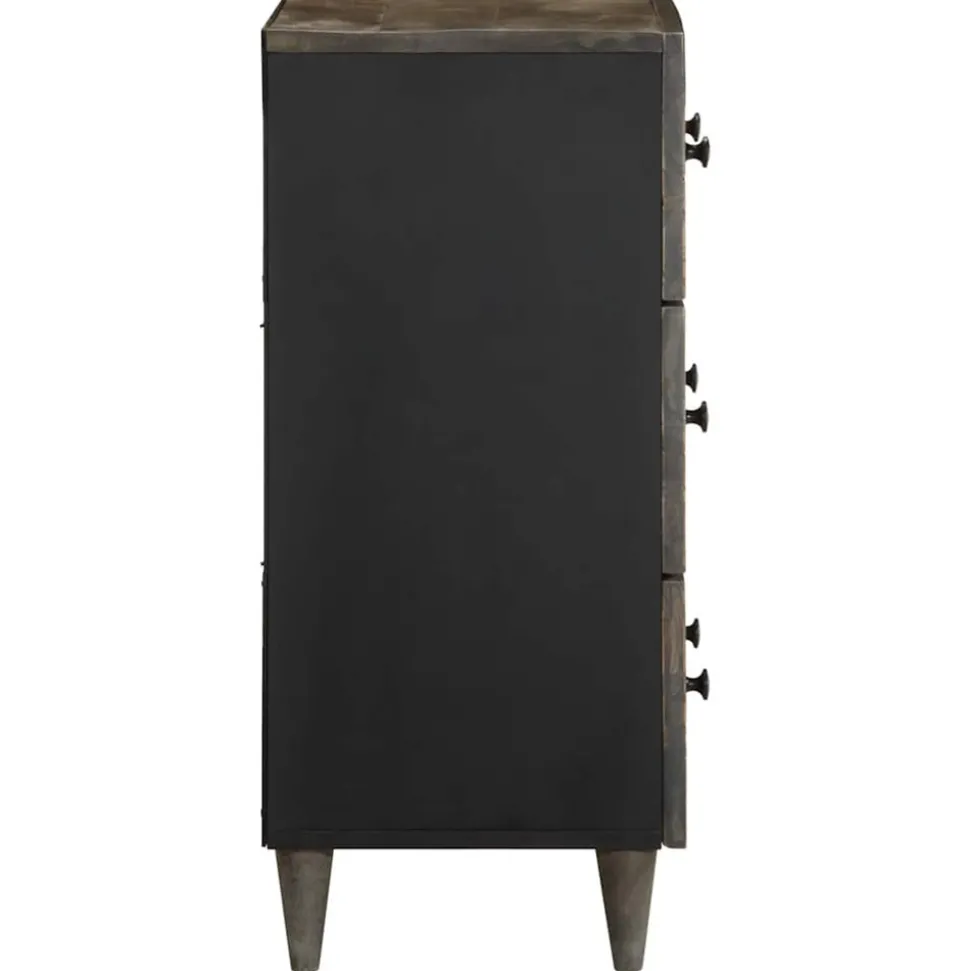 VIDAXL - Buffets 2 pcs gris clair 60x33,5x75 cm bois de manguier massif