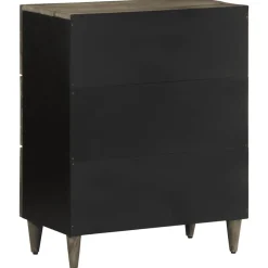 VIDAXL - Buffets 2 pcs gris clair 60x33,5x75 cm bois de manguier massif