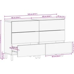 VIDAXL - Buffets 2 pcs noir 60x33x75 cm bois d'ingénierie