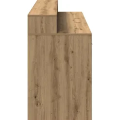 VIDAXL - Bureau avec lumières led chêne artisanal bois d'ingénierie