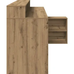 VIDAXL - Bureau avec lumières led chêne artisanal bois d'ingénierie