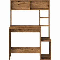 VIDAXL - Bureau avec étagères vieux bois 100x45x140 cm bois d'ingénierie