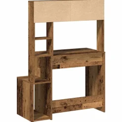 VIDAXL - Bureau avec étagères vieux bois 100x45x140 cm bois d'ingénierie