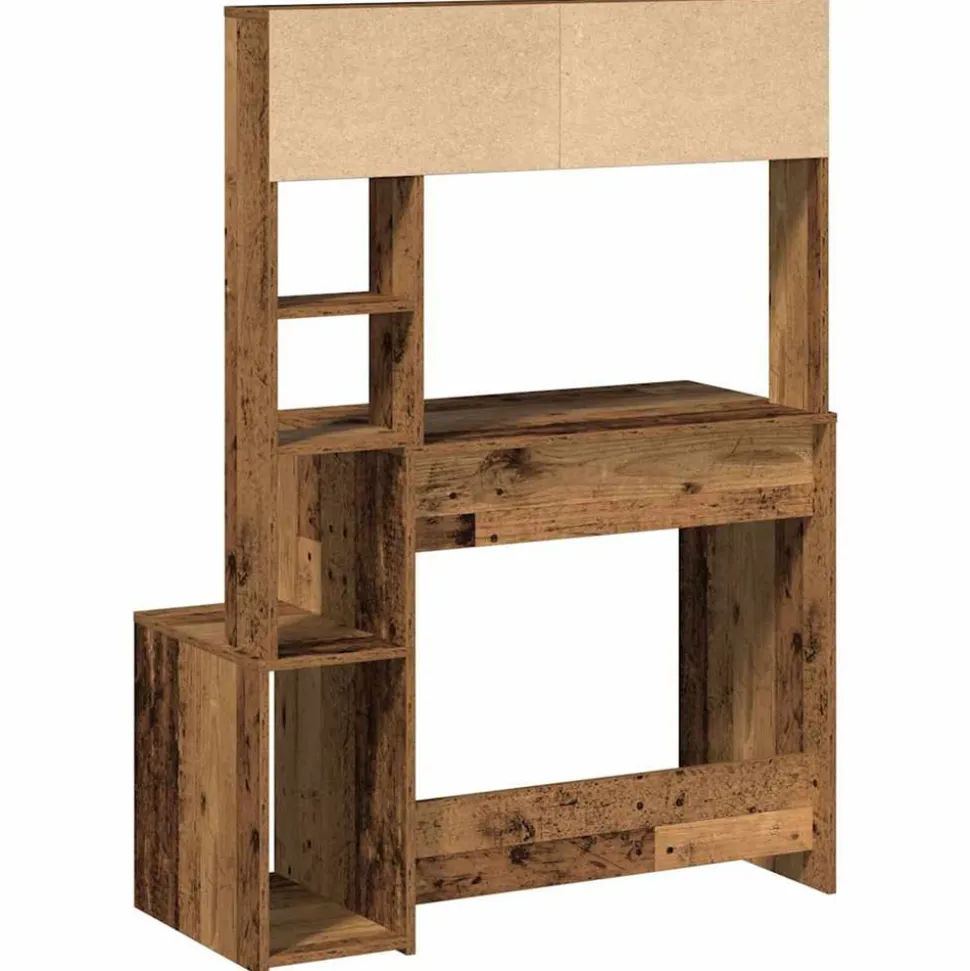 VIDAXL - Bureau avec étagères vieux bois 100x45x140 cm bois d'ingénierie