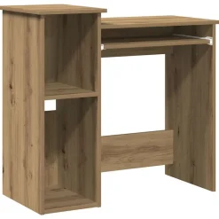 VIDAXL - Bureau avec étagères chêne artisanal bois d'ingénierie