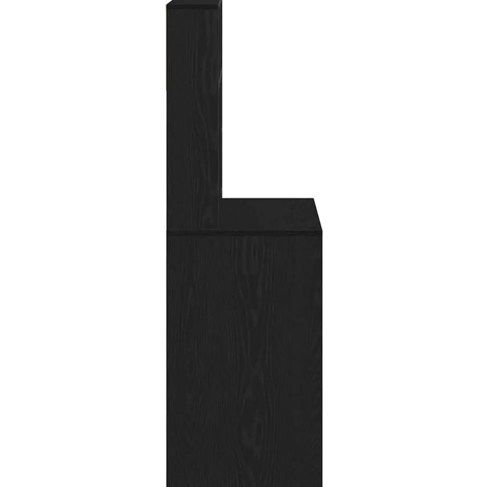 VIDAXL - Bureau avec étagères noir 100x45x140 cm bois d'ingénierie