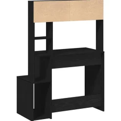 VIDAXL - Bureau avec étagères noir 100x45x140 cm bois d'ingénierie