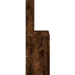 VIDAXL - Bureau avec étagères chêne fumé 100x45x140 cm bois d'ingénierie