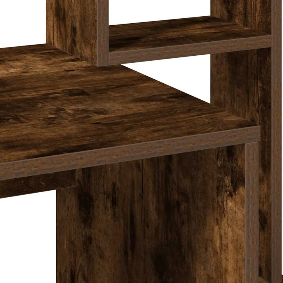 VIDAXL - Bureau avec étagères chêne fumé 100x45x140 cm bois d'ingénierie