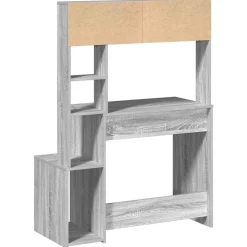 VIDAXL - Bureau avec étagères sonoma gris 100x45x140cm bois d'ingénierie