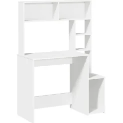 VIDAXL - Bureau avec étagères blanc 100x45x140 cm bois d'ingénierie