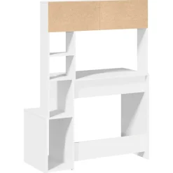 VIDAXL - Bureau avec étagères blanc 100x45x140 cm bois d'ingénierie