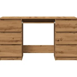 VIDAXL - Bureau chêne artisanal 140x50x77 cm bois d'ingénierie