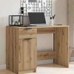 VIDAXL - Bureau chêne artisanal 100x50x75 cm bois d'ingénierie