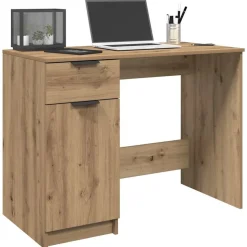 VIDAXL - Bureau chêne artisanal 100x50x75 cm bois d'ingénierie