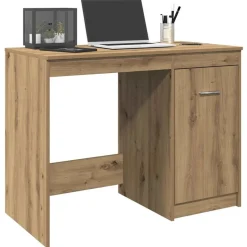 VIDAXL - Bureau chêne artisanal 100x50x76 cm bois d'ingénierie