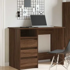 VIDAXL - Bureau chêne marron 102x50x75 cm bois d'ingénierie