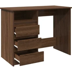 VIDAXL - Bureau chêne marron 102x50x75 cm bois d'ingénierie