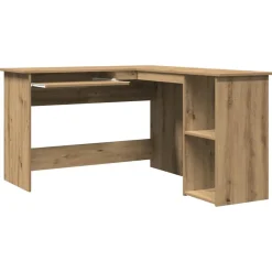 VIDAXL - Bureau d'angle chêne artisanal 120x140x75 cm bois d'ingénierie