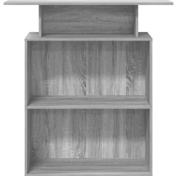 VIDAXL - Bureau de réception sonoma gris 100x40x104 cm bois ingénierie