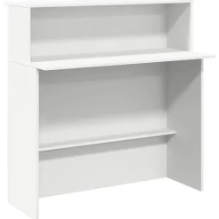 VIDAXL - Bureau de réception blanc 100x50x103,5 cm bois d'ingénierie
