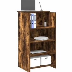 VIDAXL - Bureau de réception chêne fumé 55x50x103,5 cm bois d'ingénierie