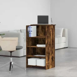 VIDAXL - Bureau de réception chêne fumé 55x50x103,5 cm bois d'ingénierie