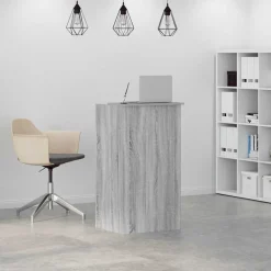 VIDAXL - Bureau de réception sonoma gris 55x50x103,5 cm bois ingénierie