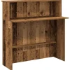 VIDAXL - Bureau de réception vieux bois 100x50x103,5cm bois d'ingénierie