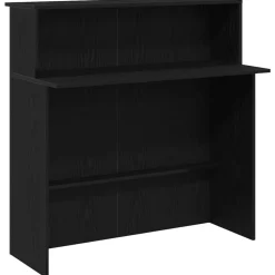 VIDAXL - Bureau de réception noir 100x50x103,5 cm bois d'ingénierie