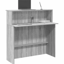 VIDAXL - Bureau de réception sonoma gris 100x50x103,5 cm bois ingénierie