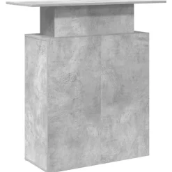 VIDAXL - Bureau de réception gris béton 100x40x104 bois d'ingénierie