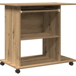 VIDAXL - Bureau d'ordinateur chêne artisanal 80x50x75 cm bois ingénierie