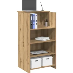 VIDAXL - Bureau réception chêne artisanal 55x50x103,5 cm bois ingénierie