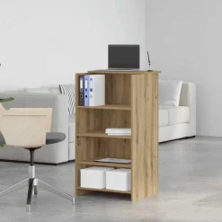 VIDAXL - Bureau réception chêne artisanal 55x50x103,5 cm bois ingénierie