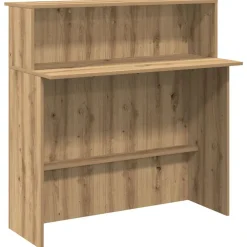 VIDAXL - Bureau réception chêne artisanal 100x50x103,5cm bois ingénierie