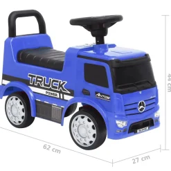 VIDAXL - Camion à pédales mercedes-benz bleu