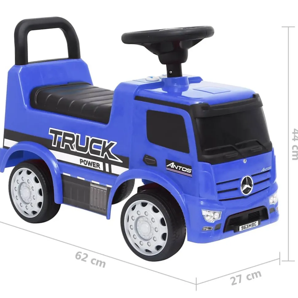 VIDAXL - Camion à pédales mercedes-benz bleu