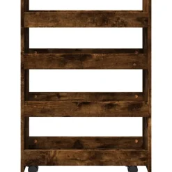 VIDAXL - Chariot de rangement étroit 4 niveaux chêne fumé