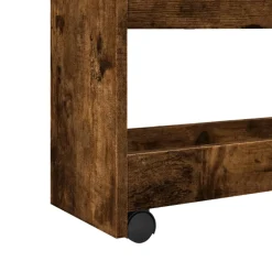 VIDAXL - Chariot de rangement étroit 4 niveaux chêne fumé