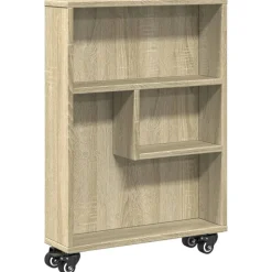 VIDAXL - Chariot de rangement étroit chêne sonoma bois d'ingénierie