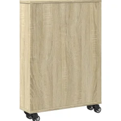 VIDAXL - Chariot de rangement étroit chêne sonoma bois d'ingénierie