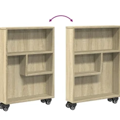 VIDAXL - Chariot de rangement étroit chêne sonoma bois d'ingénierie