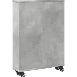 VIDAXL - Chariot de rangement étroit gris béton bois d'ingénierie
