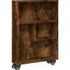 VIDAXL - Chariot de rangement étroit chêne fumé bois d'ingénierie
