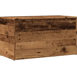 VIDAXL - Coffre de rangement vieux bois 84x42x46 cm bois d'ingénierie