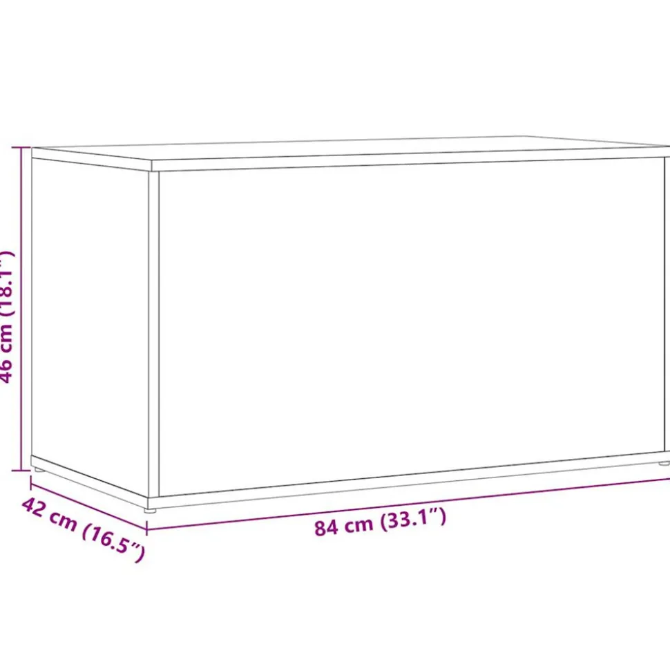 VIDAXL - Coffre de rangement vieux bois 84x42x46 cm bois d'ingénierie